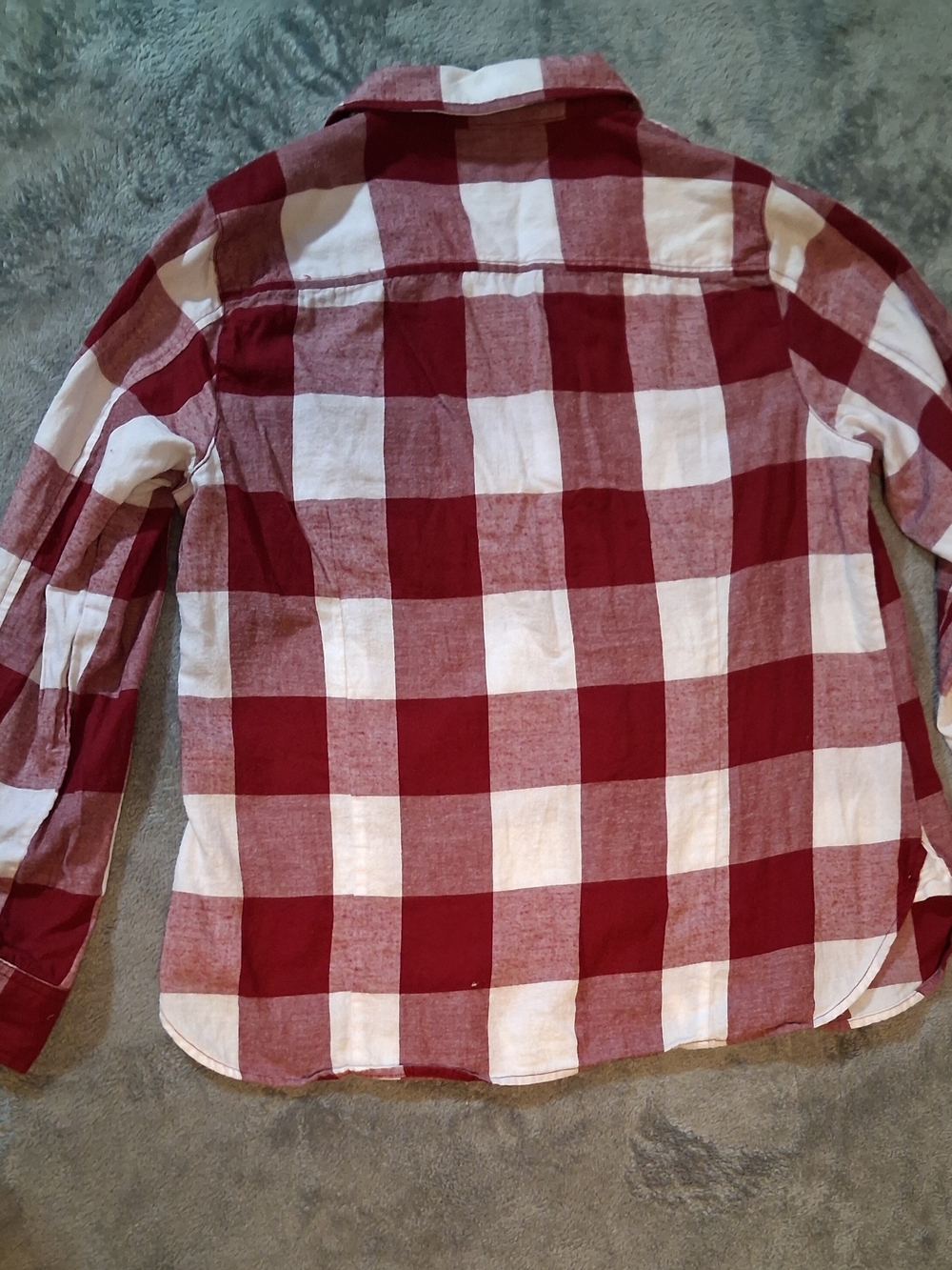 Womens Tommy Hilfiger Red and White Long Sleeve Plaid Button Up Shirt 100%cotton - Picture 5 of 6